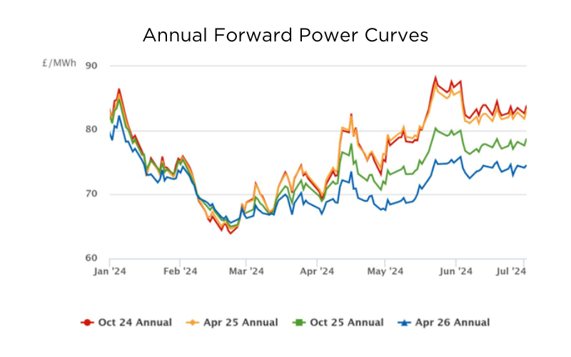 Annual Forward Power Curves July 2024