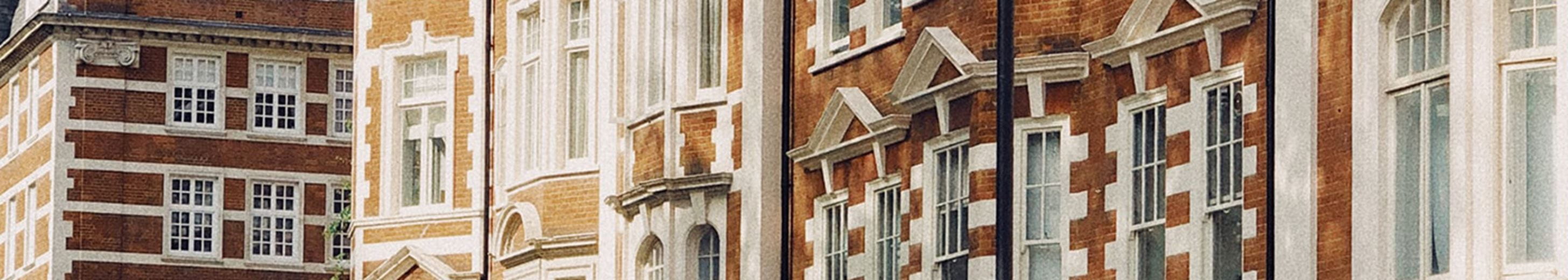 Row of flats in London